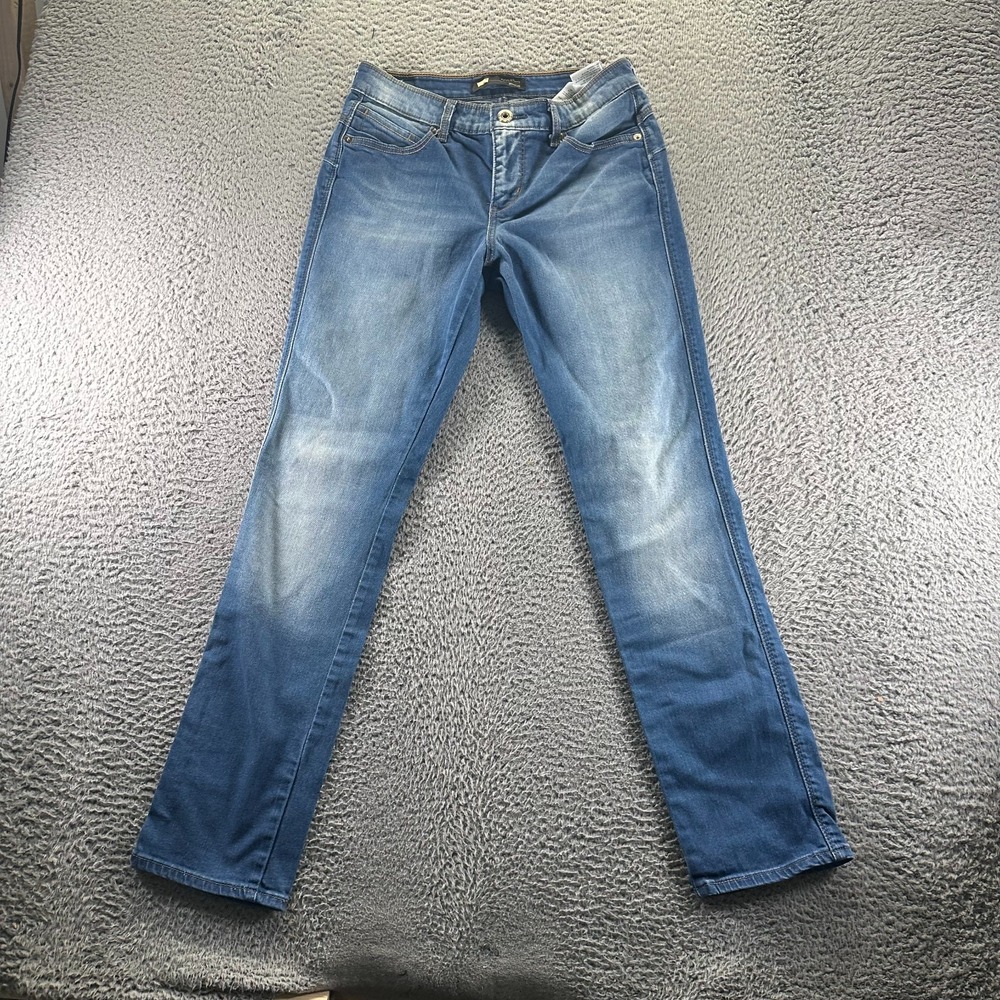 Levi's Flatters and Flaunts Jeans Women 6 Blue Cotton Denim Skinny Faded Stretch